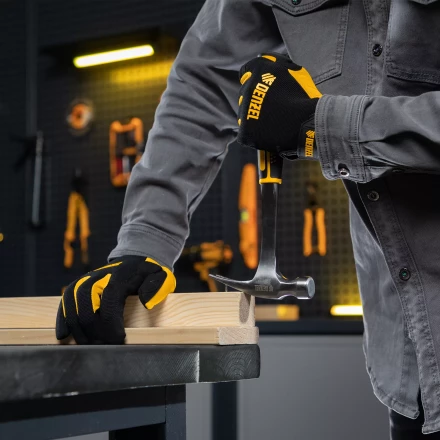 Молоток-гвоздодер 350 г Denzel, цельнометаллический, двухкомпонентная рукоятка 10422 купить в Перми