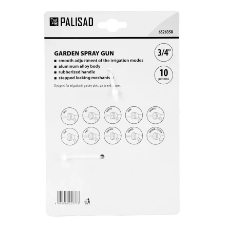 Пистолет-распылитель Palisad 6526358, 10 режимов, металлический корпус купить в Перми