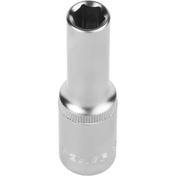 Головка торцовая ЗУБР "МАСТЕР" (1/2"), удлиненная, Cr-V, FLANK, хроматированное покрытие, 10мм 27726-10