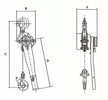 Таль ручная рычажная HSH-C LB г-п 1 тонн H=9 метра купить в Перми