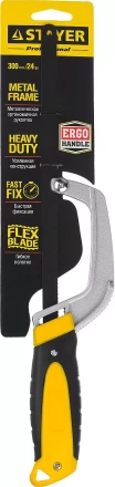 Ножовка-ручка по металлу STAYER, трехкомпонентная рукоятка, металлическая державка, 300мм 15715 купить в Перми