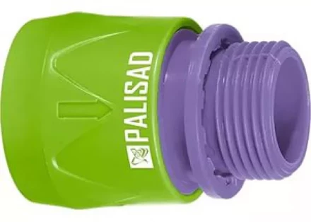 Соединитель быстросъемный наружная резьба 3/4&quot; с аквастопом PALISAD LUXE 66233 купить в Перми