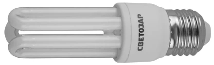 Энергосберегающая лампа СВЕТОЗАР&quot;U-КЛАССИКА&quot;стержень,цоколь E27(стандарт),Т2,3U,яркий бел свет(4000К), 8000час,12Вт(60) 44334-12 купить в Перми