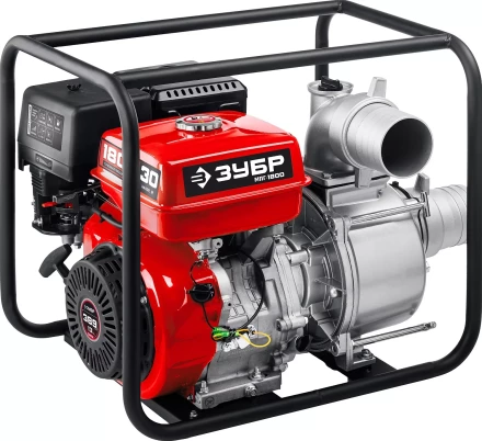 ЗУБР 1800 л/мин, мотопомпа бензиновая для грязной воды (МПГ-1800) купить в Перми