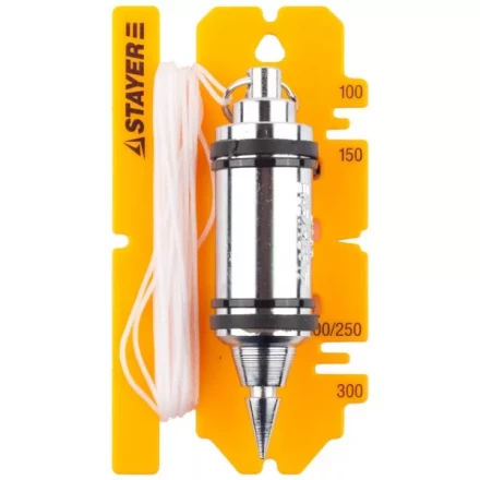 Отвес STAYER &quot;PROFI&quot; строительный со шнуром, с противоударным ободком, 250 г 06352-25 купить в Перми