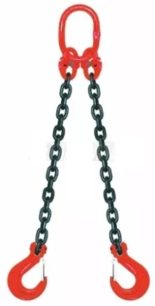 Строп цепной двухветвевой 2СЦ 11.2 т L=7.25м 8 кл на концах захваты 3Т6 купить в Перми