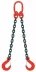 Строп цепной двухветвевой 2СЦ 11.2 т L=7.25м 8 кл на концах захваты 3Т6 купить в Перми