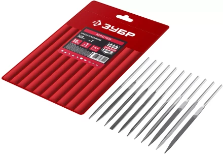 ЗУБР 10 шт, 140 мм, набор надфилей в чехле (1605-H10) купить в Перми