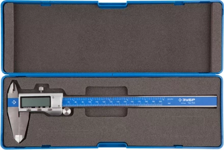 Штангенциркуль ЗУБР &quot;ЭКСПЕРТ&quot;, ШЦЦ-I-200-0,01,цифровой, нерж. сталь, металлический корпус,200мм, шаг измерения 0,01мм 34463-200 купить в Перми