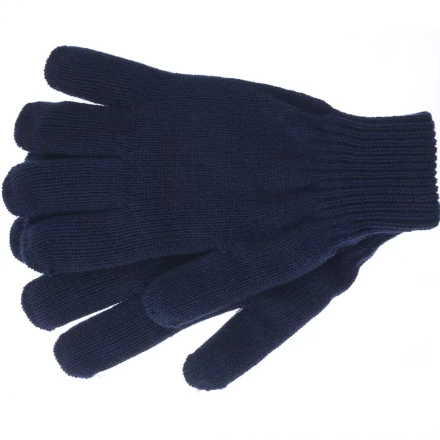 Перчатки трикотажные акрил двойные синий двойная манжета Сибртех Россия 68685 купить в Перми