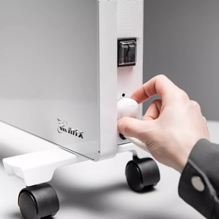 Конвектор электрический КМ-1500.2, 230 В, 1500 Вт, X-образный нагреватель, колеса, термостат // MTX 98125 купить в Перми