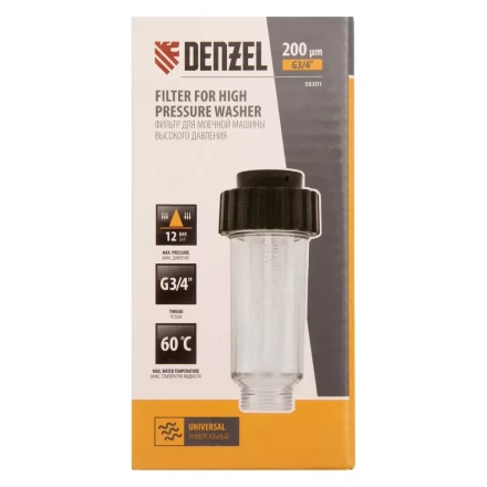 Фильтр для моечных машин высокого давления, G3/4 дюйм, универсальный Denzel 58301 купить в Перми