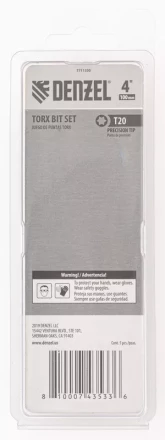 Бита T20x100 мм, 5 шт. Denzel 7711330 купить в Перми