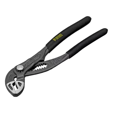 Клещи переставные Denzel 17905, кнопочный механизм, обливные рукоятки, 180 мм купить в Перми