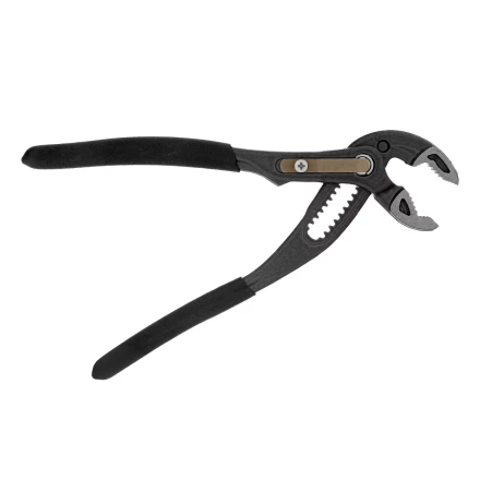 Клещи переставные Denzel 17905, кнопочный механизм, обливные рукоятки, 180 мм купить в Перми