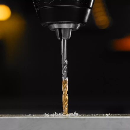 Сверло спиральное по металлу Denzel 4 x 75 мм, Р6М5, Golden Tip, 718229 купить в Перми