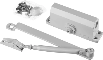 Доводчик дверной ЗУБР &quot;ПРОФЕССИОНАЛ&quot;, для дверей массой до 80 кг, цвет белый 37911-80 купить в Перми