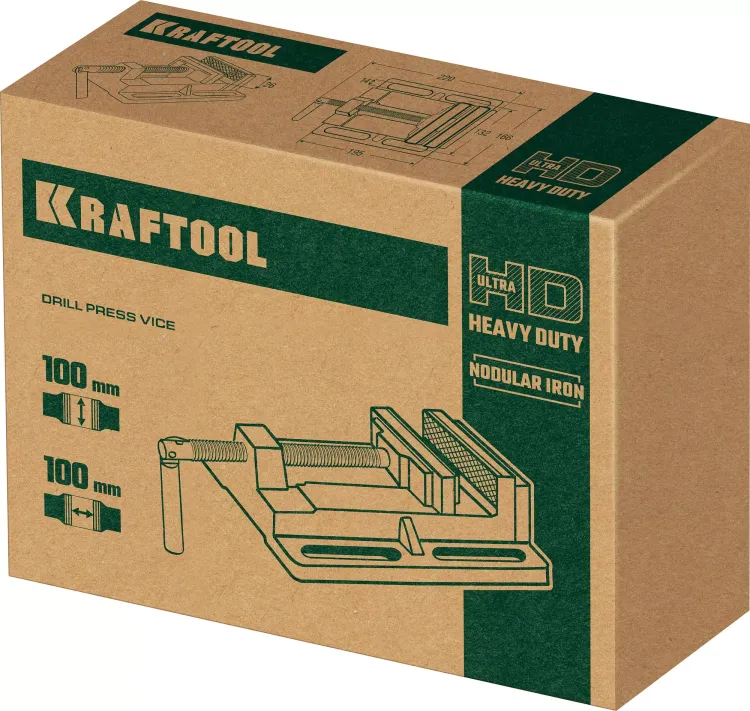 Тиски KRAFTOOL станочные 32715-100 купить в Перми