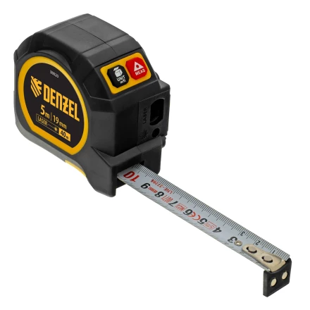 Лазерный дальномер с рулеткой LT-40, 5м x 19 мм, дальномер 40м, автомат. фиксация// Denzel 38020 купить в Перми