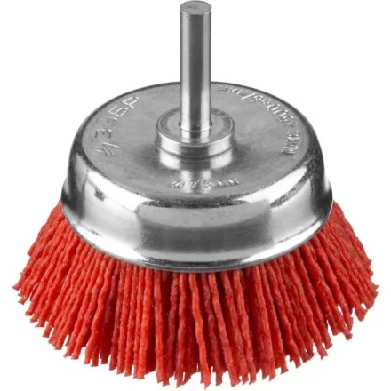 ЗУБР &quot;ПРОФЕССИОНАЛ&quot;. Щетка чашечная для дрели, нейлоновая проволока с абразивным покрытием, 75мм 35165-075_z02 купить в Перми