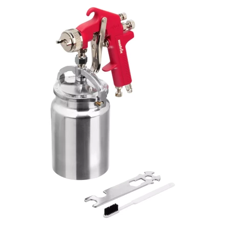 Краскораспылитель HP пневмат. с нижним бачком V= 1 л, сопло диаметром 1.8 мм// Matrix 57323 купить в Перми