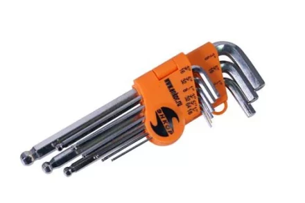 Набор шестигранников дюймовых с шаром 9 штук блистер Энкор 20896 купить в Перми