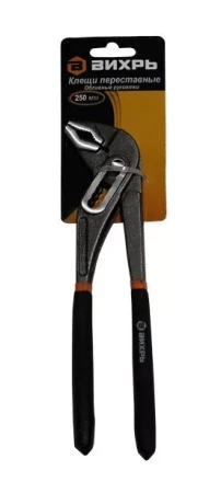Клещи переставные 250 мм обливные рукоятки Вихрь купить в Перми