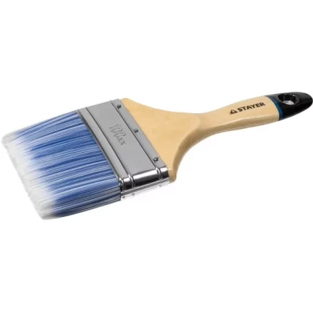 Кисть плоская STAYER &quot;EURO&quot;, &quot;AQUA&quot; для воднодисперсионных и акриловых ЛКМ, искусств щетина, деревян ручка, 4&quot;/100мм 01062-100 купить в Перми