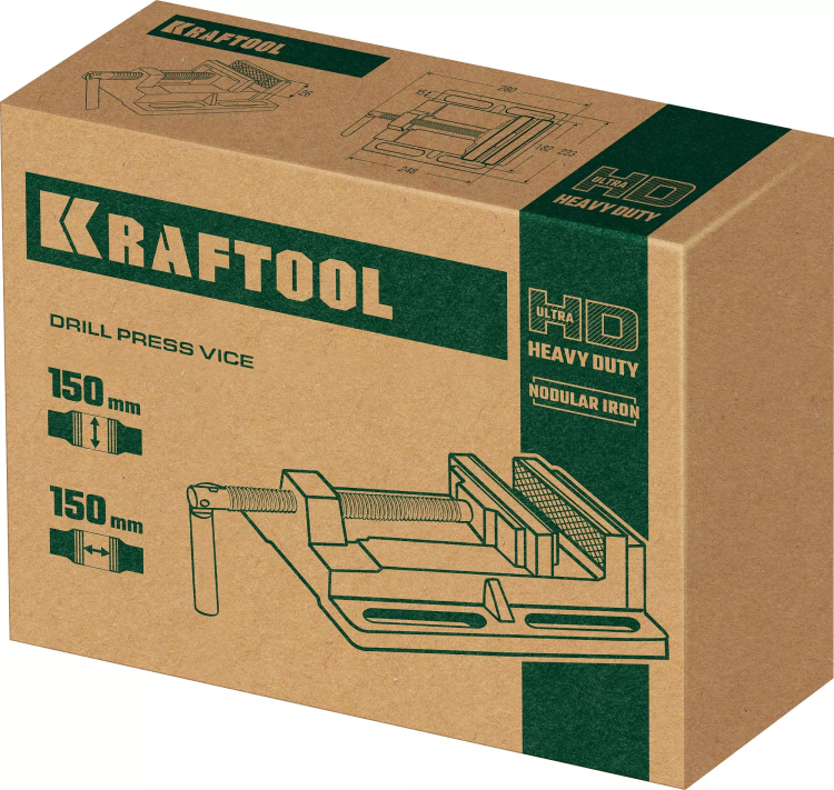 Тиски KRAFTOOL станочные 32715-150 купить в Перми