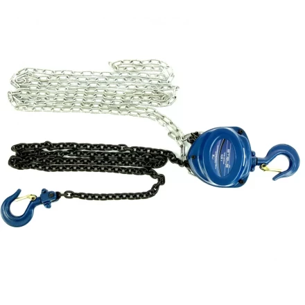 Таль цепная 0,5 т h подъема 2,5 м расстояние между крюками 350 мм Stels 51943 купить в Перми