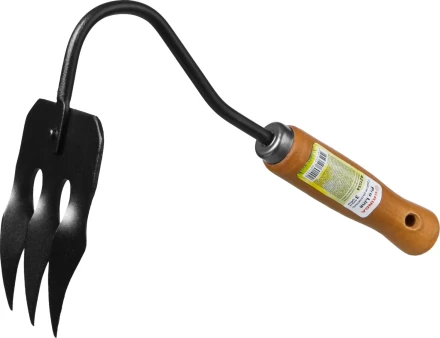 GRINDA PROLine. Грабли-рыхлитель 3-хзубые с деревянной ручкой 120х86х265мм 421514 купить в Перми