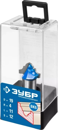 ЗУБР 19 x 11 мм, радиус 4 мм, фреза пазовая фасонная №6, Профессионал (28745-19) купить в Перми