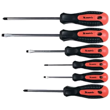 Набор профессиональных отверток Fusion CrV 3-компонентная рукоятка antislip 6 штук MTX 133519 купить в Перми