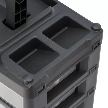 Органайзер для хранения с выдвижными лотками Stels 310х150х260мм, 4 секции, пластик Россия 90728 купить в Перми