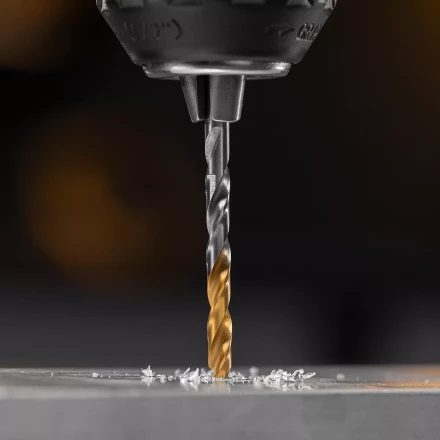 Сверло спиральное по металлу Denzel 4,5 x 80 мм, Р6М5, Golden Tip, 718231 купить в Перми