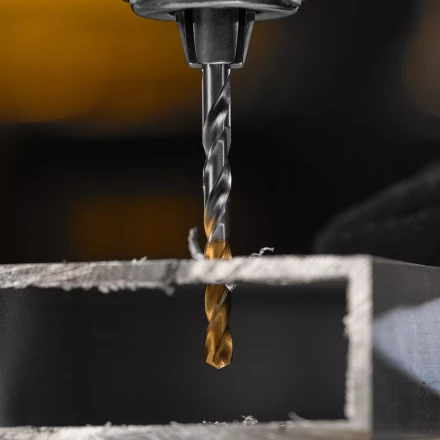 Сверло спиральное по металлу Denzel 4,5 x 80 мм, Р6М5, Golden Tip, 718231 купить в Перми