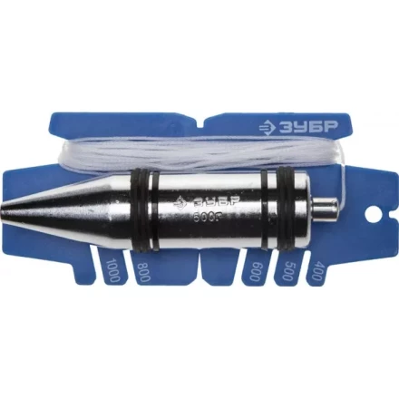 Отвес ЗУБР &quot;ЭКСПЕРТ&quot; строительный со шнуром и безопасным наконечником, 200 г 06347-20_z01 купить в Перми