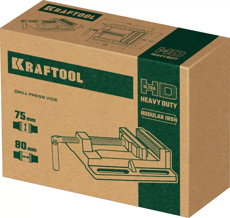 Тиски KRAFTOOL станочные 32715-75 купить в Перми