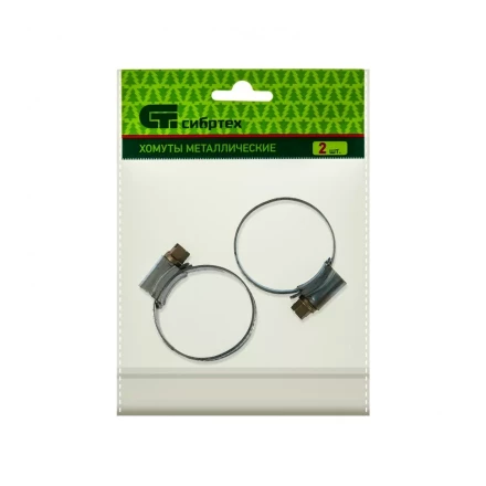Хомуты металлические червячные 25-38 мм ширина 12 мм английский тип W1 2 шт Сибртех 47668 купить в Перми