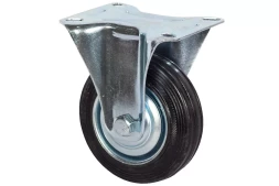 Аппаратное неповоротное колесо HITCH 125*34 резина черная FC54 (SZ084991)