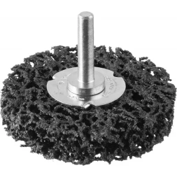 ЗУБР "ПРОФЕССИОНАЛ". Щетка дисковая для дрели, нейлоновая проволока с абразивным покрытием, с открытой агрессивной структурой, 63мм 35162-063_z01