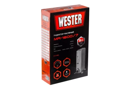 Масляный электрический радиатор WESTER MR1600/7 купить в Перми