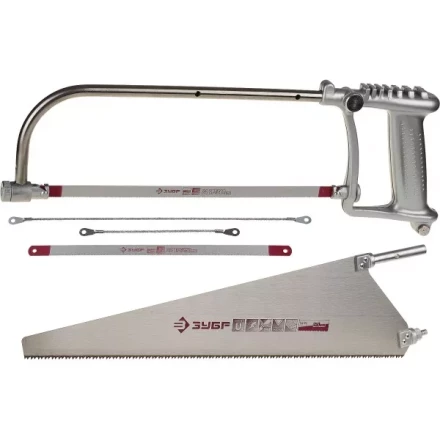 Набор ЗУБР: Ножовка &quot;СОЮЗ-5&quot; многоф 5-в-1:дерево 450мм, металл/кафель/стекло-150/250/300мм, приспос для отлома 4-15726-H5 купить в Перми