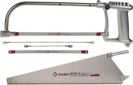 Набор ЗУБР: Ножовка &quot;СОЮЗ-5&quot; многоф 5-в-1:дерево 450мм, металл/кафель/стекло-150/250/300мм, приспос для отлома 4-15726-H5 купить в Перми