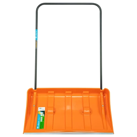 Движок для уборки снега пластиковый, 795х435х1280 мм, стальная рукоятка, усиленный, Сибртех 61669 купить в Перми