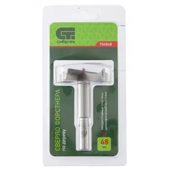 Сверло Форстнера по дереву 48 мм цилиндрический хвостовик СИБРТЕХ 704848 купить в Перми