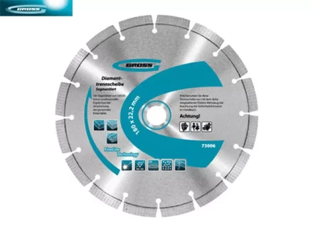 Диск алмазный 125 х 22,2 мм сегментный упорядоченный алмаз сухое резание GROSS 73012 купить в Перми