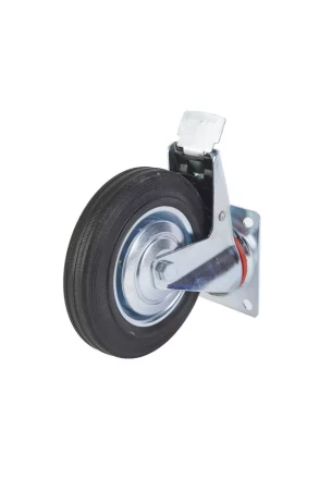 Колесо поворотное резина SCb 80 200 мм с тормозом (F) 1001720 купить в Перми