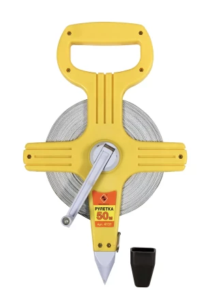 Рулетка 50 м открытый корпус фибергласcовая лента Энкор 4131 купить в Перми