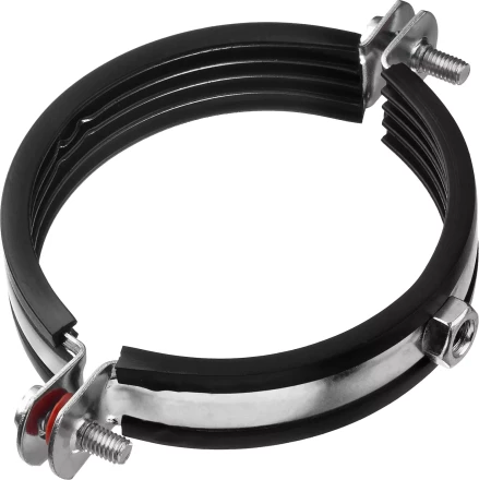 Хомут трубный с гайкой, оцинкованный, 3&quot;, 6шт, ЗУБР Мастер 37850-87-94 37850-87-94 купить в Перми